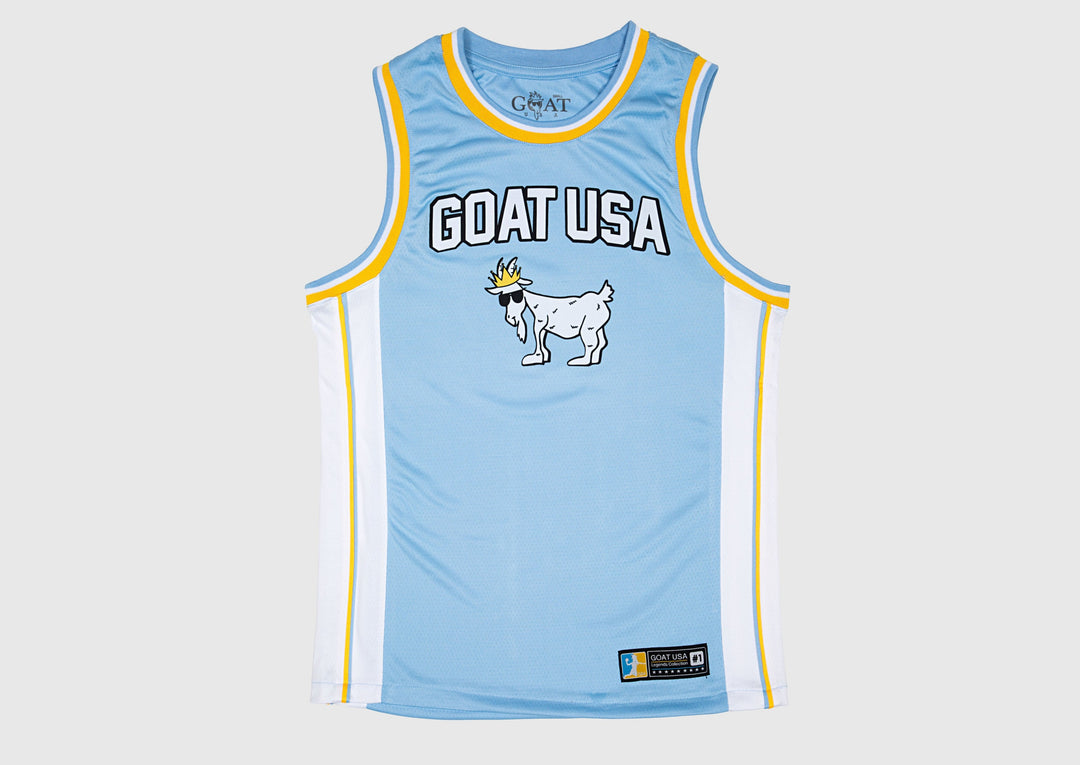 Goat USA Youth OG Basketball Jersey Apparel Goat USA Carolina Blue Youth Medium 