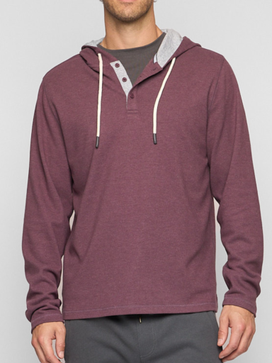 Fundamental Coast Men's Lido Henley Hoodie