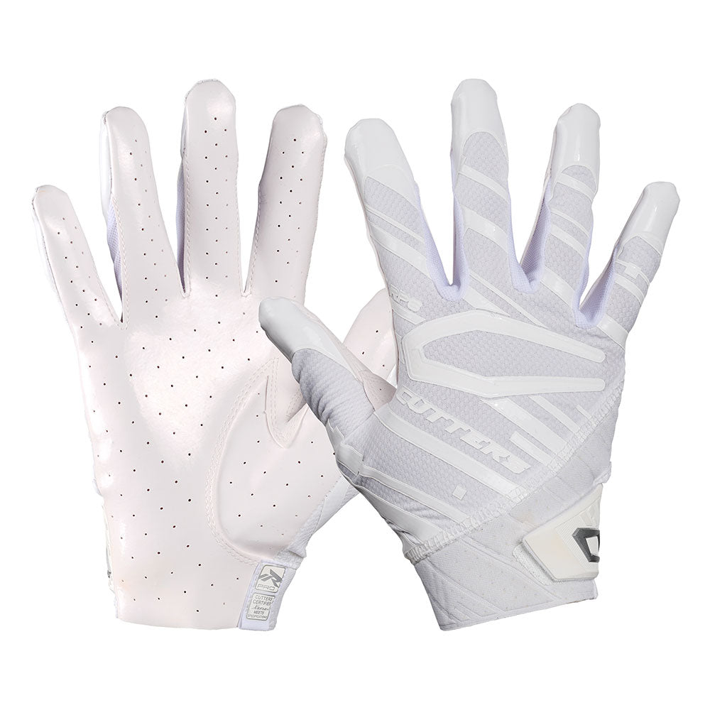 Cutters Men's Rev Pro 6.0 Receiver Gloves Accessories United Sports Brands White Small