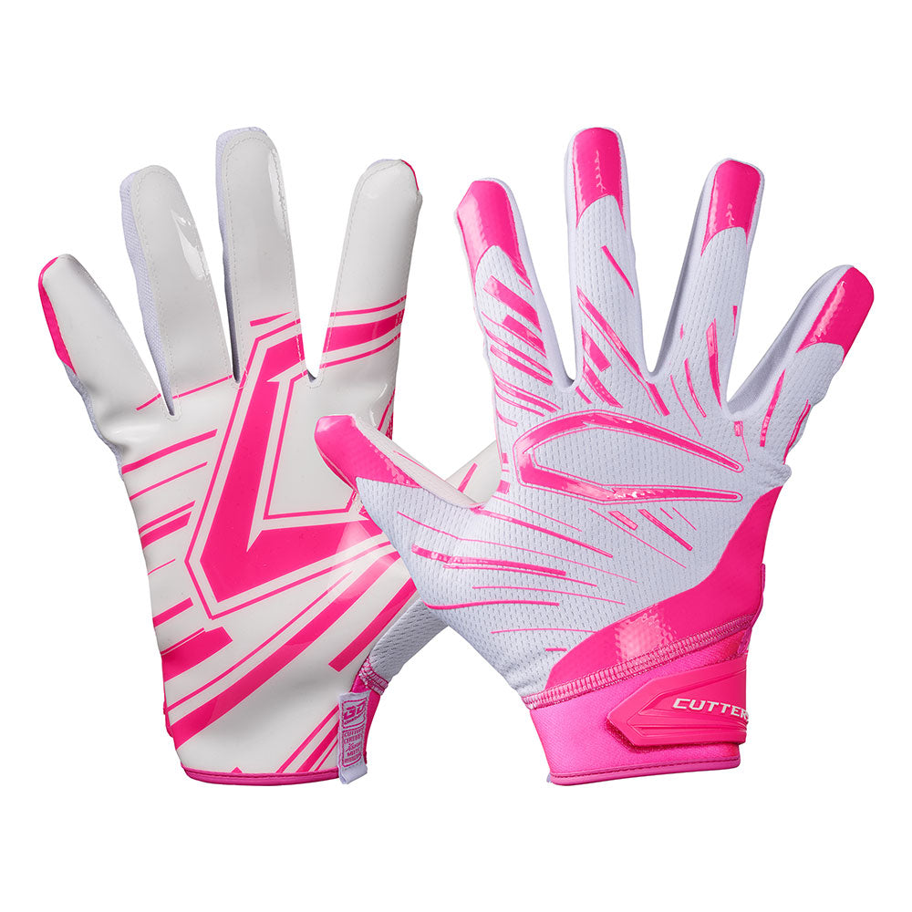 Cutters Youth Game Day Pro Receiver Gloves Accessories United Sports Brands White/Pink XSmall
