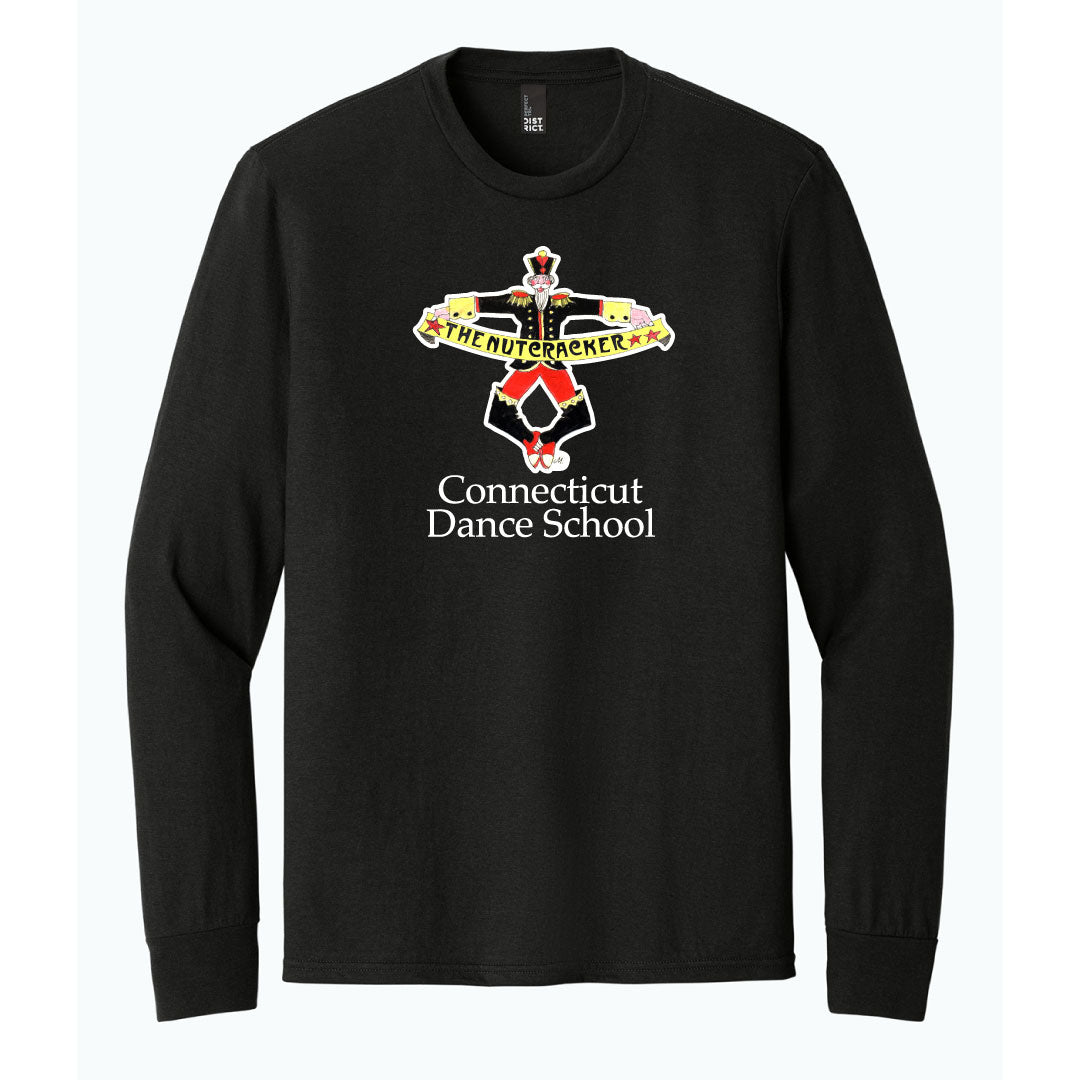 CT Dance Nutcracker Cotton Blend  Long Sleeve Logowear Connecticut Dance School Black Youth S 