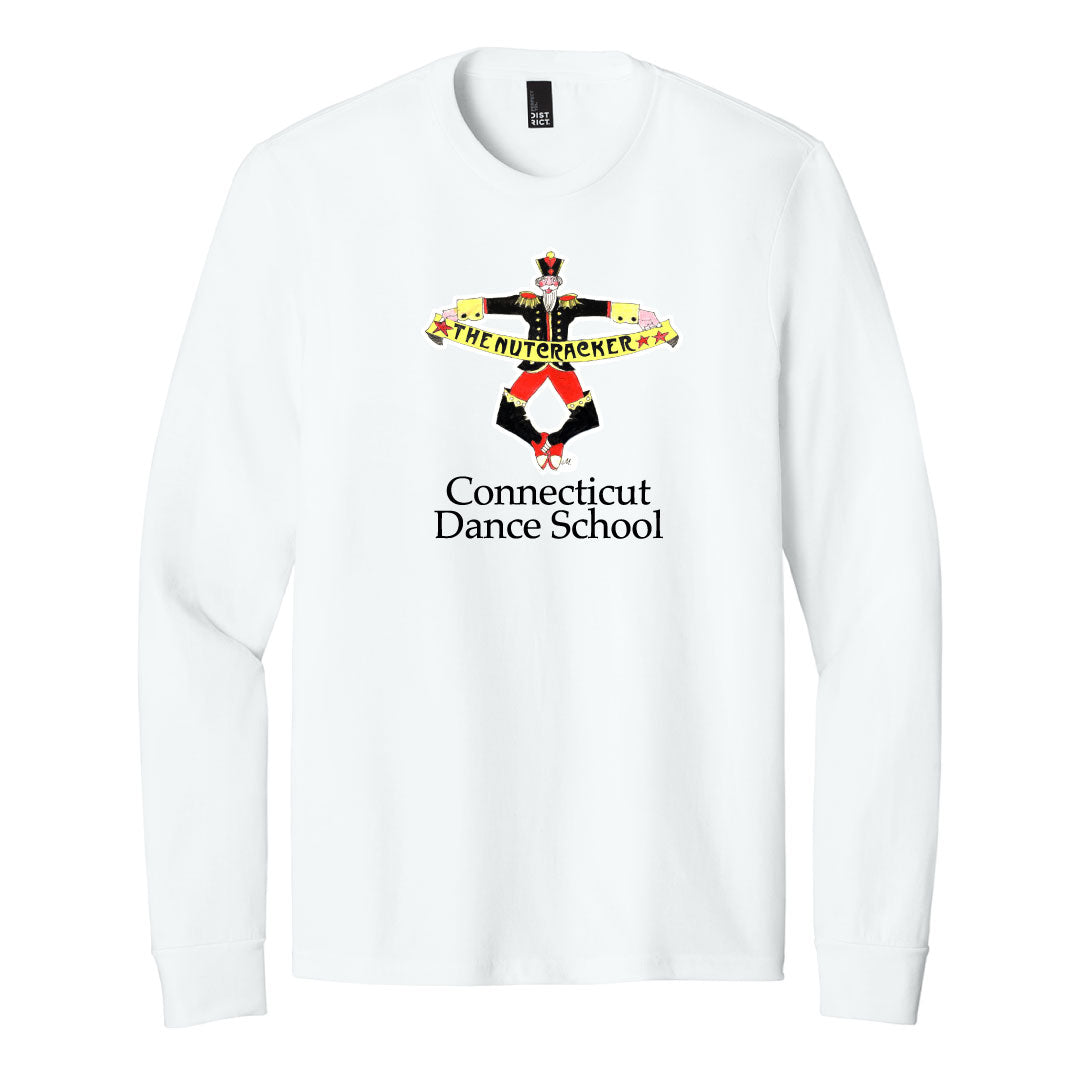 CT Dance Nutcracker Cotton Blend  Long Sleeve Logowear Connecticut Dance School White Youth S 
