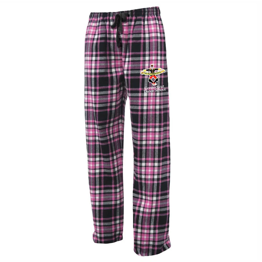 CT Dance Nutcracker Flannels Logowear Connecticut Dance School Black/Pink Youth M 