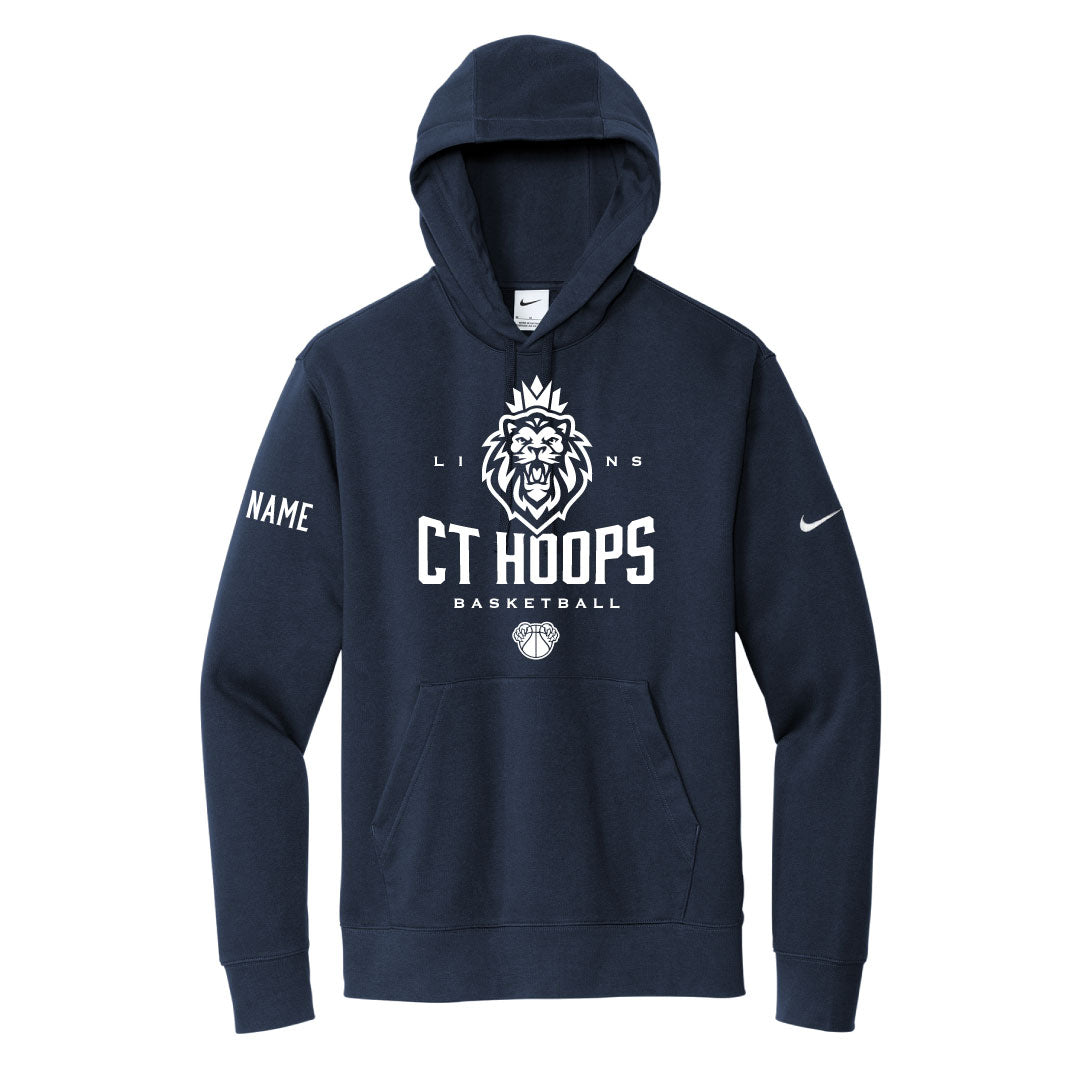 CT Hoops Basketball Nike Hooded Sweatshirt Logowear CT Hoops Basketball Navy Adult XS 