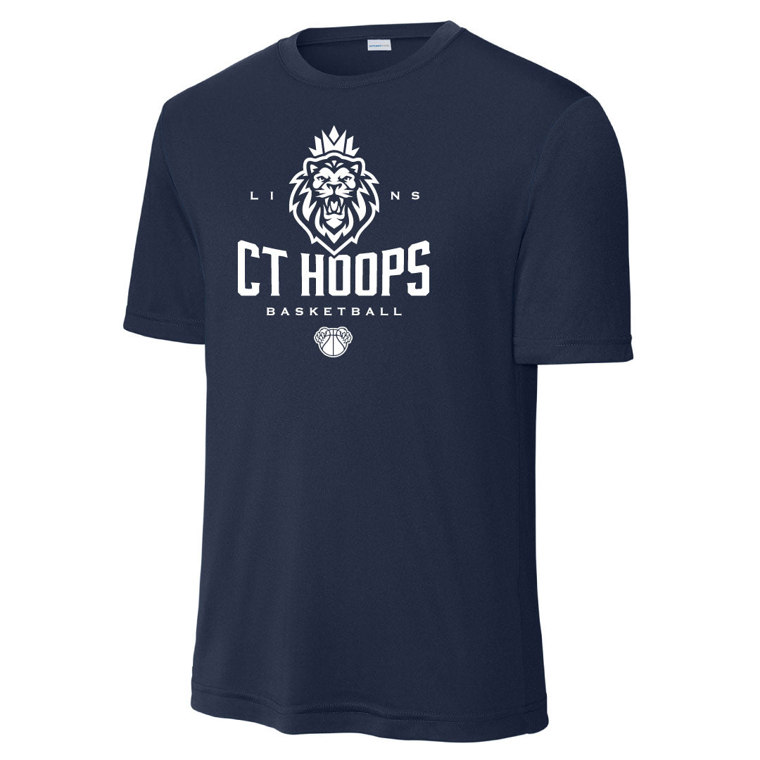 CT Hoops Basketball Performance  Tee Logowear CT Hoops Basketball Navy Youth S 