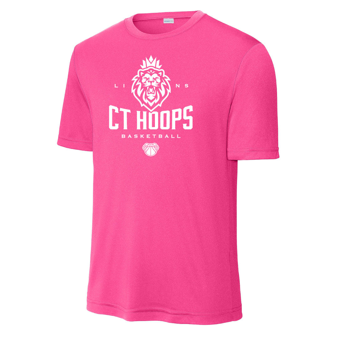 CT Hoops Basketball Performance Tee Logowear CT Hoops Basketball Pink Youth S