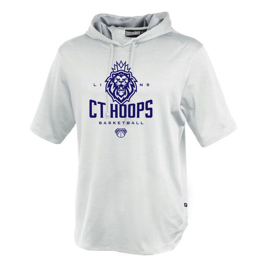 CT Hoops Basketball Performance Short Sleeve Hoodie Logowear CT Hoops Basketball White Youth S