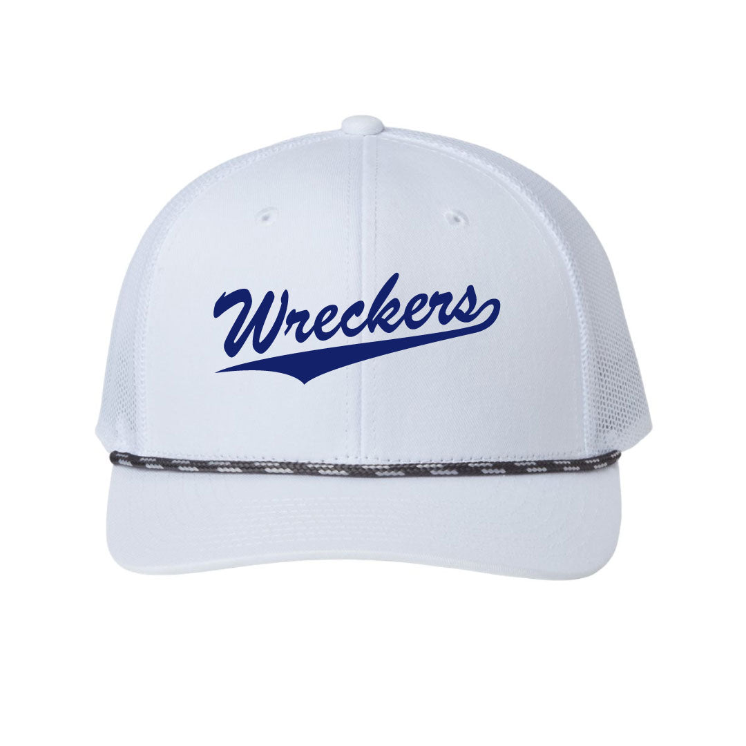 CT Wreckers Softball Rope Trucker Hat-SCRIPT Logowear CT Wreckers