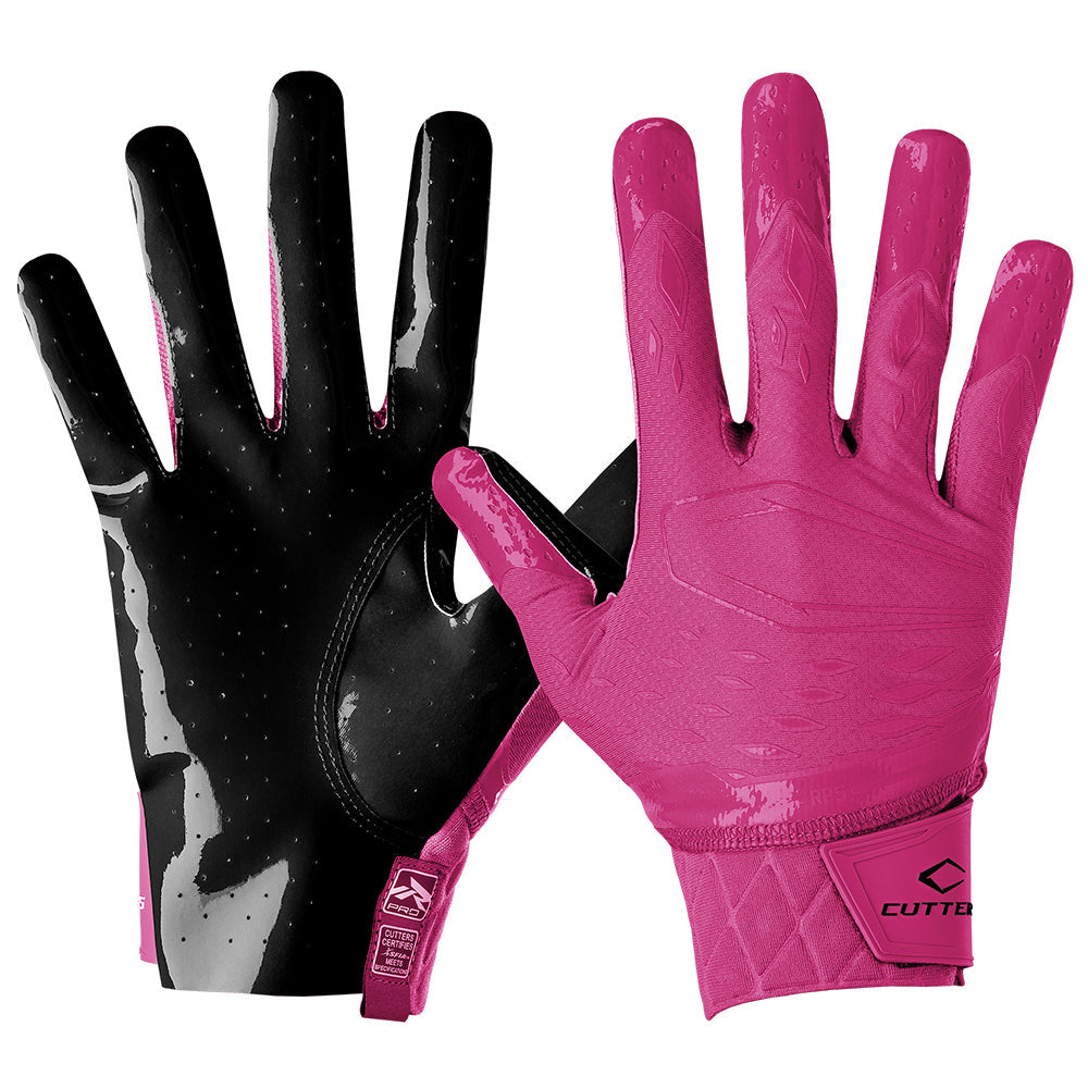 Cutters Men's Rev Pro 5.0 Receiver Gloves Accessories United Sports Brands Pink Small 