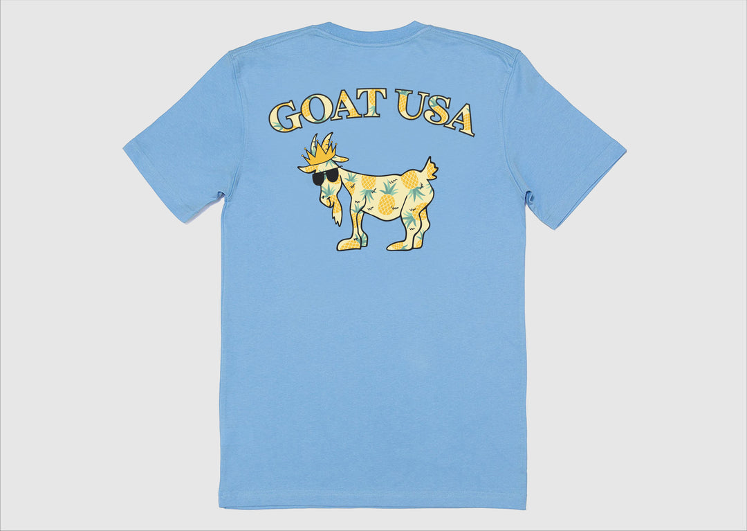 Goat USA Youth Pineapple T-Shirt Apparel Goat USA Light Blue Youth Small 