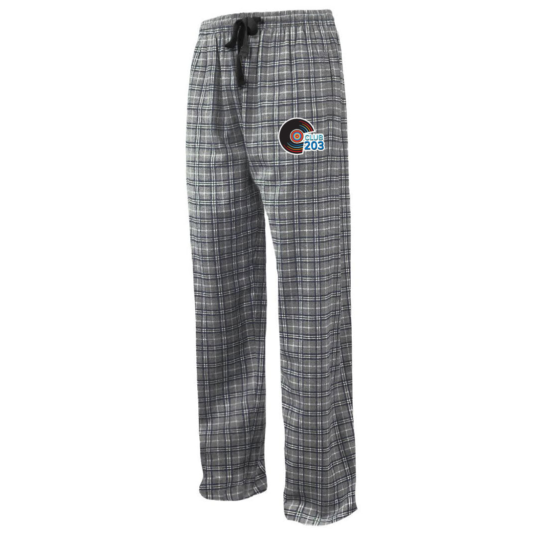 CLUB203 Plaid Flannel Bottoms Logowear Club 203 Grey/Black Adult XS 