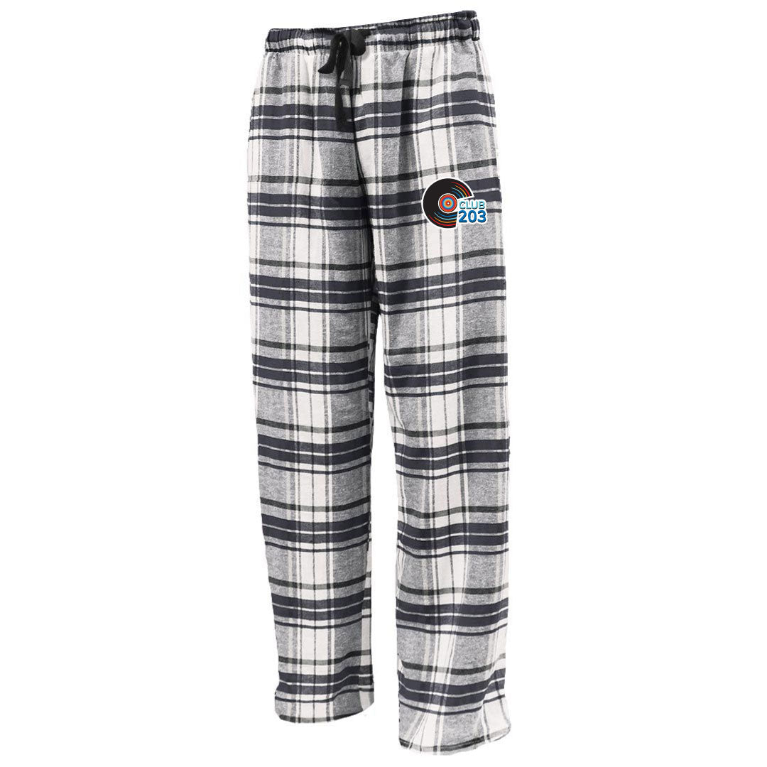 CLUB203 Plaid Flannel Bottoms Logowear Club 203 White/Black Adult XS