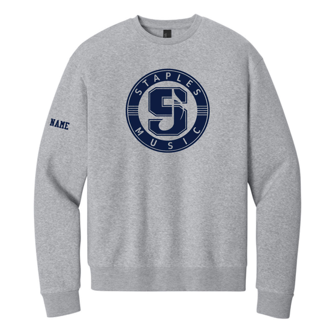 Staples Music Mello Fleece Crewneck Logowear Staples Music Lt. Grey Adult XS