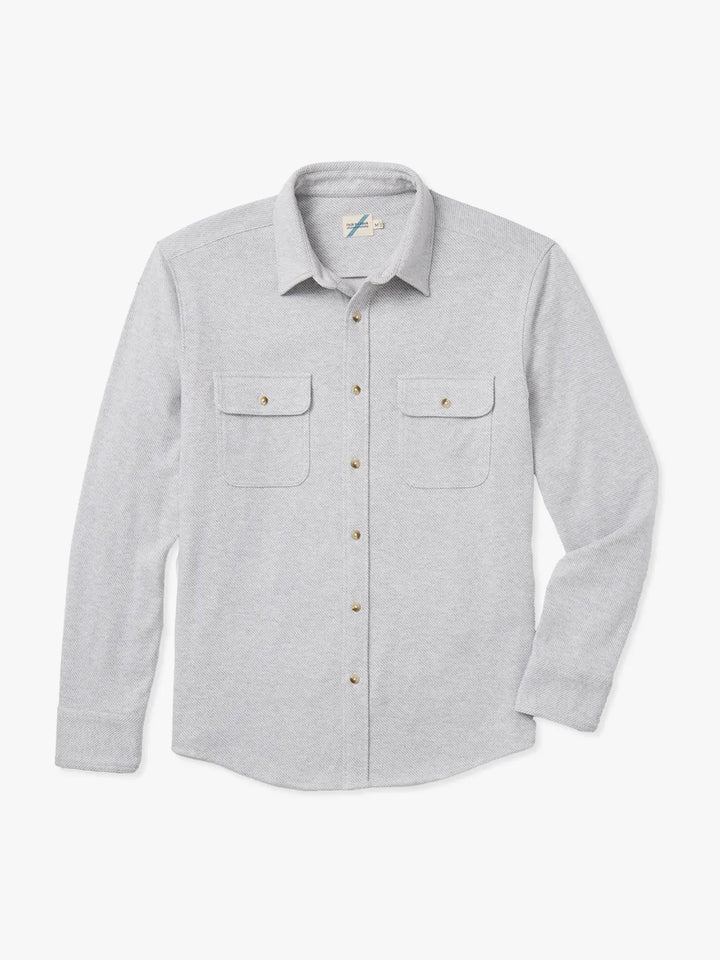 Fair Harbor Mens The Dunewood Flannel Apparel Fair Harbor Heather Grey Twill-029 Small 