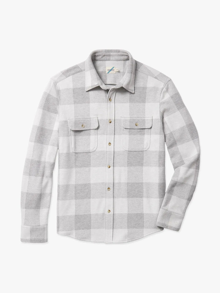 Fair Harbor Mens The Dunewood Flannel Apparel Fair Harbor Heather Grey Buffalo Check-036 Small 