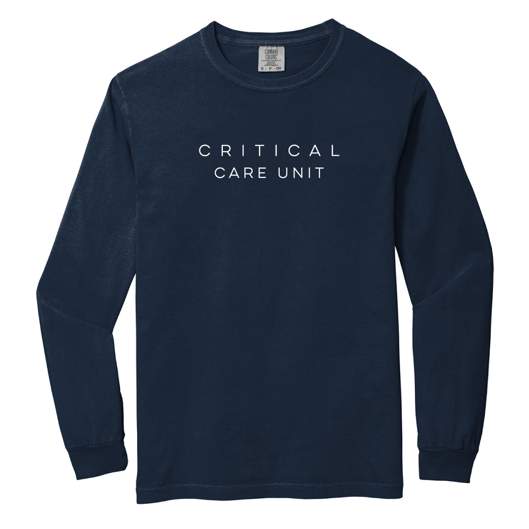 Danbury Hospital Critical Care  Comfort Colors Long Sleeve Tee Logowear Danbury Hospital Critical Care Critical Care Unit Navy Adult S