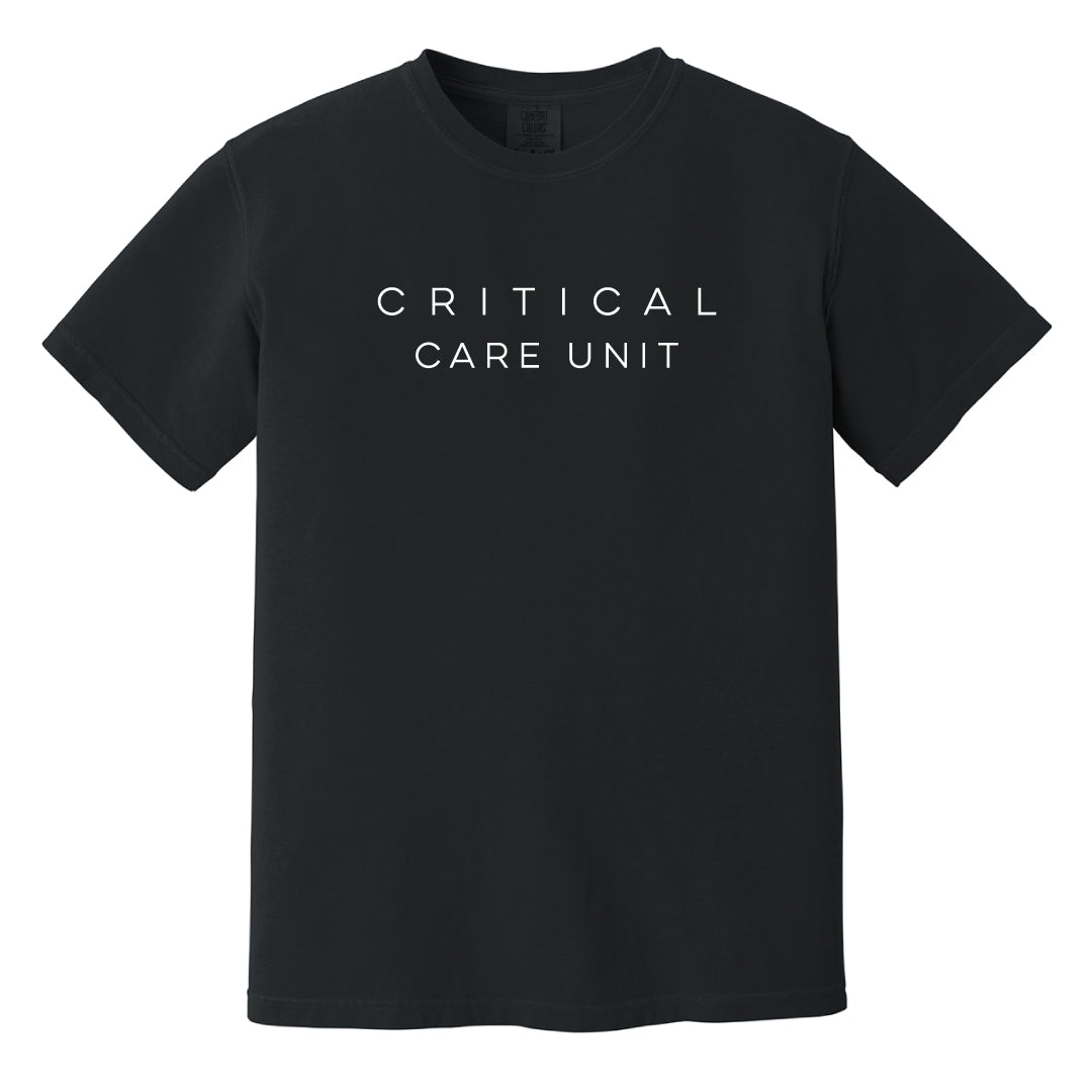 Danbury Hospital Critical Care Comfort Colors Short Sleeve Tee Logowear Danbury Hospital Critical Care Critical Care Unit Black Adult S