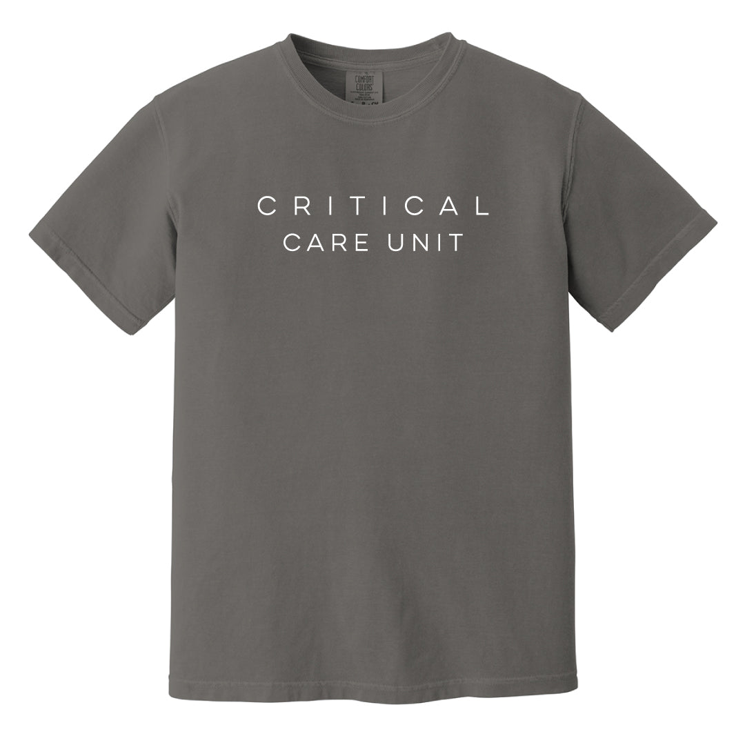 Danbury Hospital Critical Care Comfort Colors Short Sleeve Tee Logowear Danbury Hospital Critical Care Critical Care Unit Grey Adult S