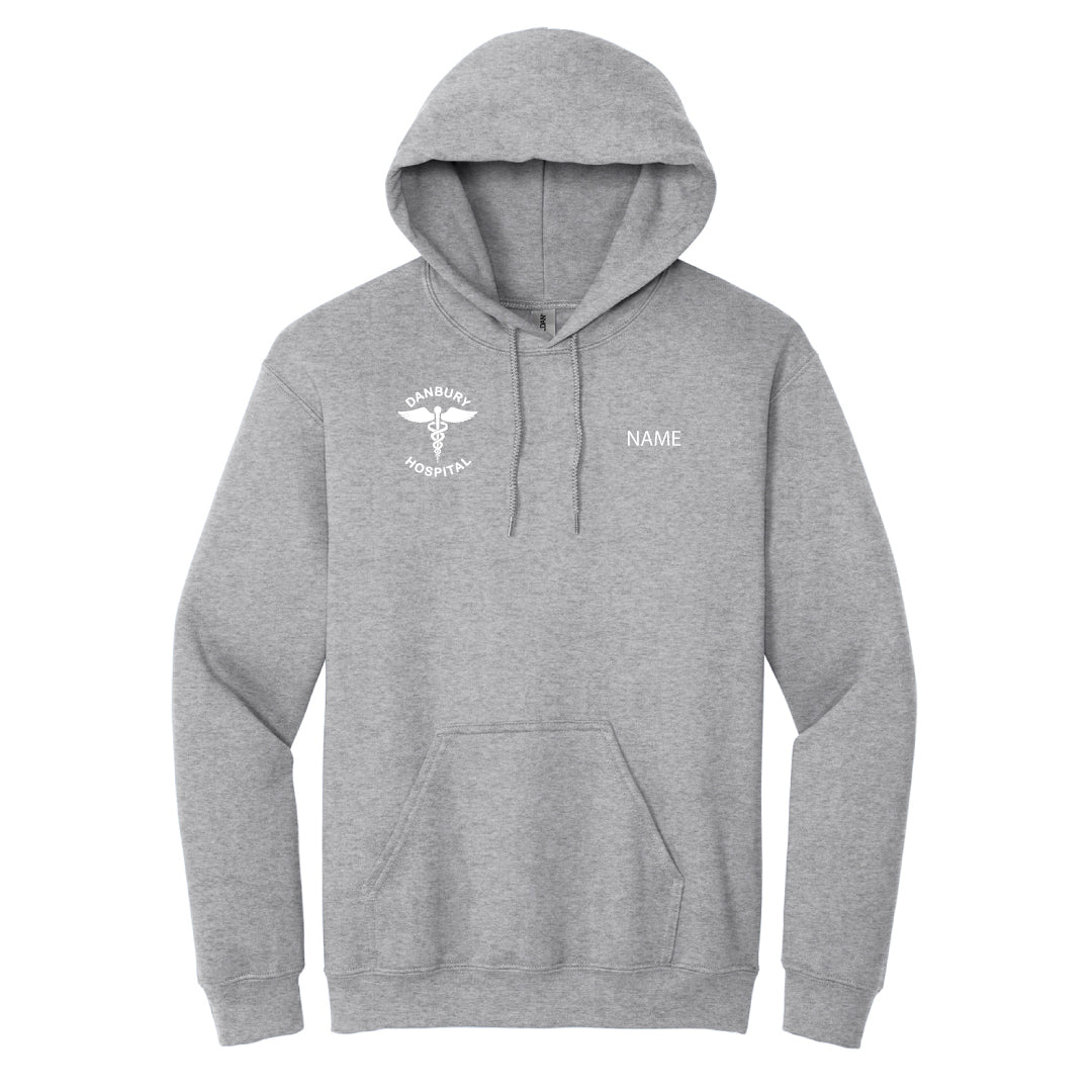 Danbury Hospital Critical Care Hooded Sweatshirt Logowear Danbury Hospital Critical Care Danbury Hospital Grey Adult S