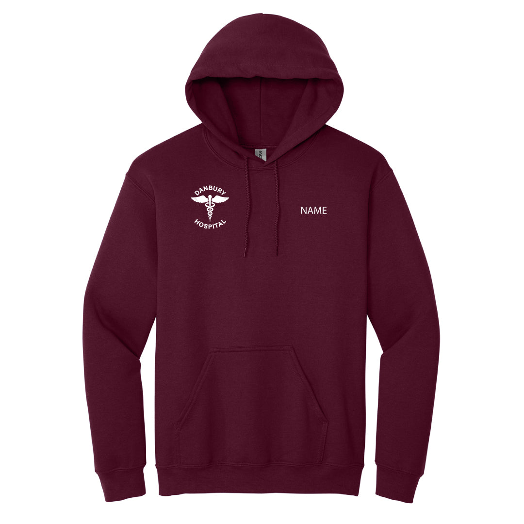 Danbury Hospital Critical Care Hooded Sweatshirt Logowear Danbury Hospital Critical Care Danbury Hospital Maroon Adult S