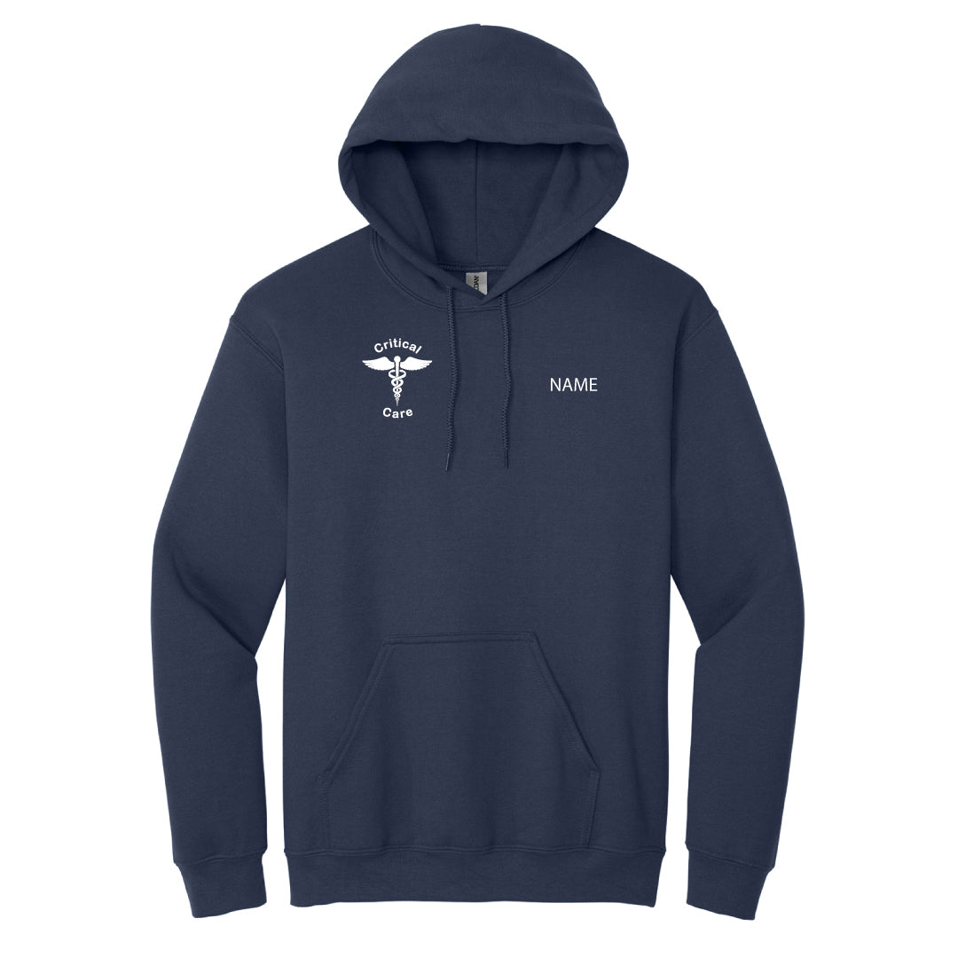 Danbury Hospital Critical Care Hooded Sweatshirt Logowear Danbury Hospital Critical Care Critical Care Navy Adult S