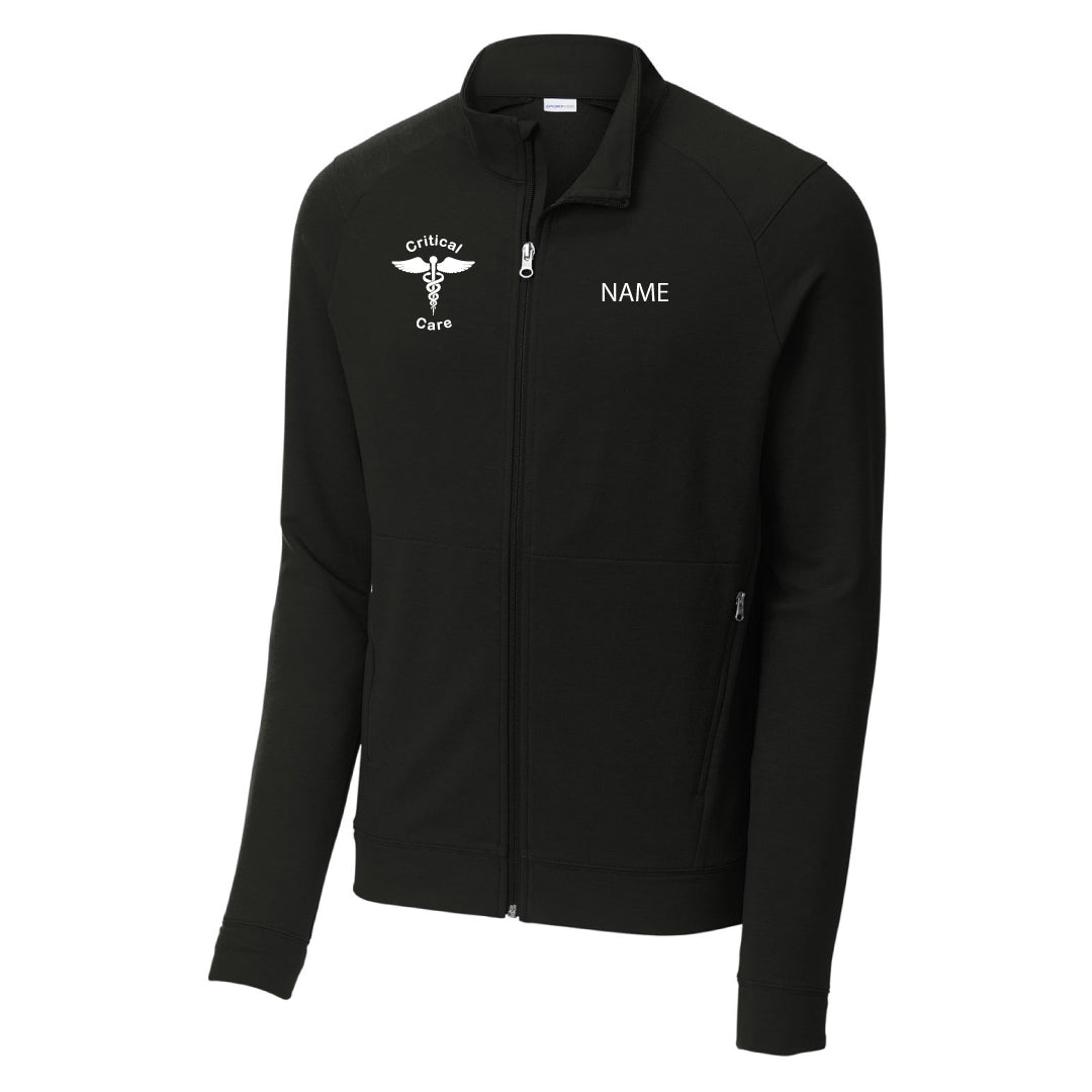 Danbury Hospital Critical Care Wicking Fleece Full Zip Logowear Danbury Hospital Critical Care Critical Care Black Mens XS