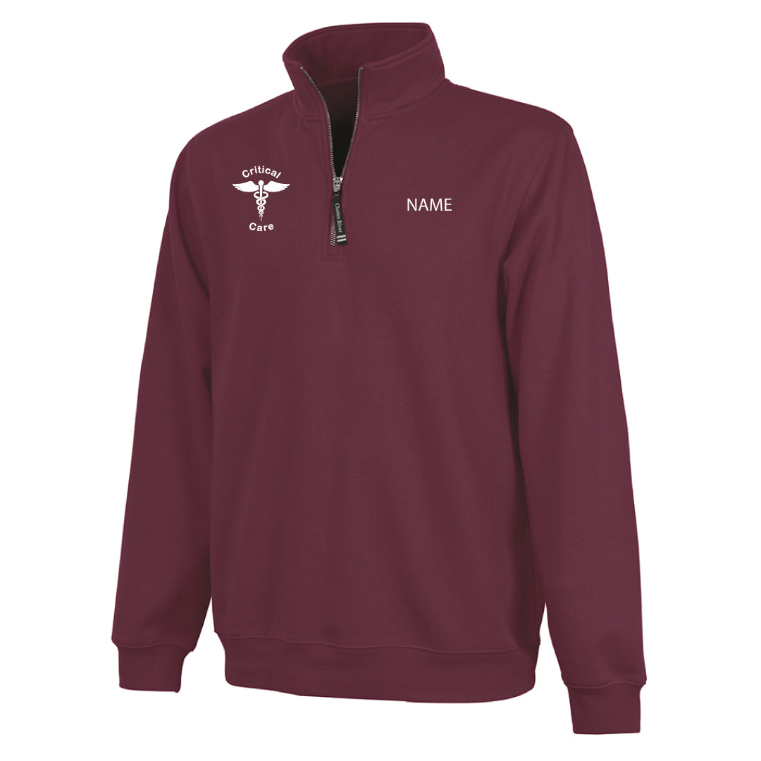 Danbury Hospital Critical Care 1/4 Zip Sweatshirt Logowear Danbury Hospital Critical Care Critical Care Adult XS 