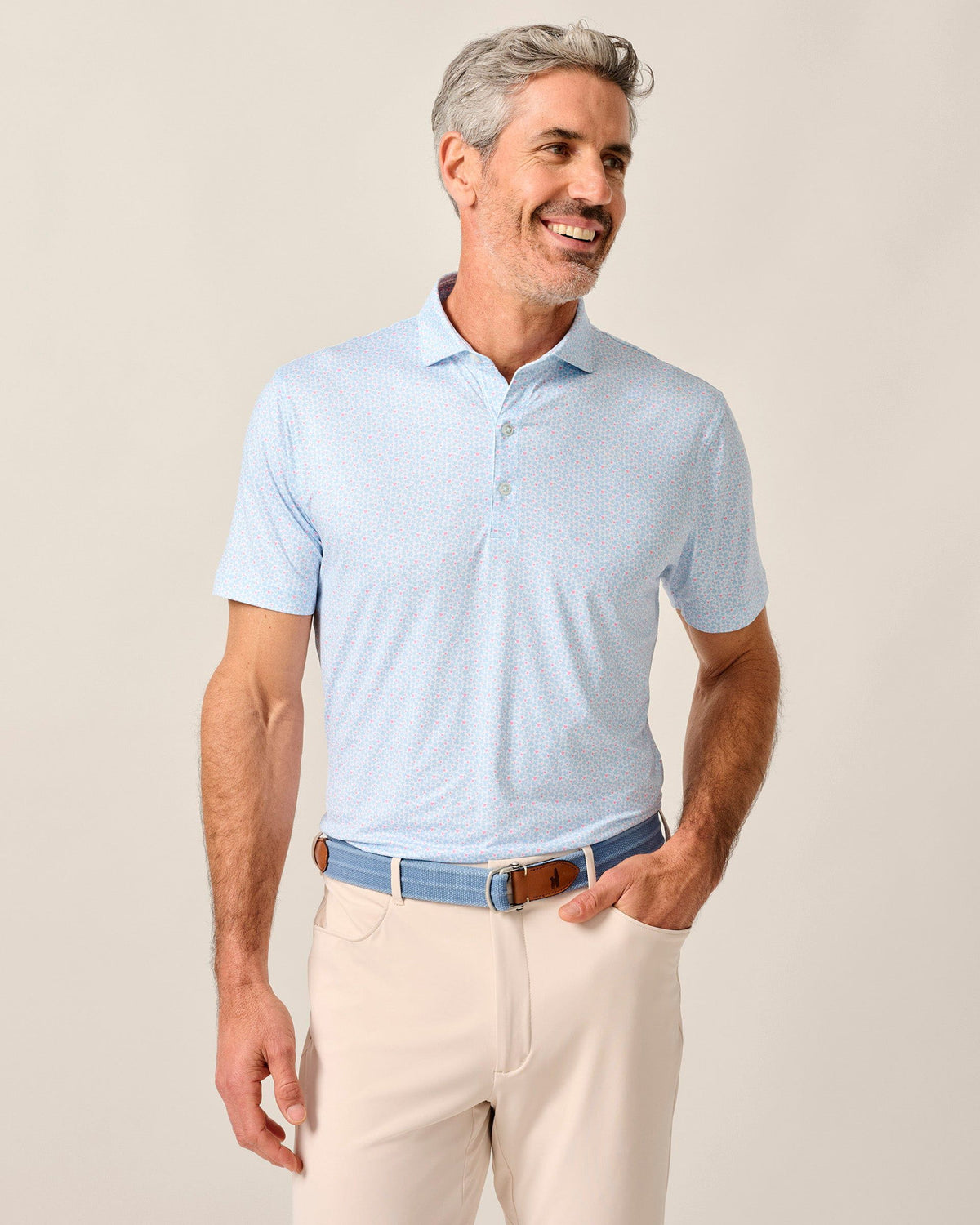 Johnnie-O Men's Four Leaf Featherweight Performance Polo