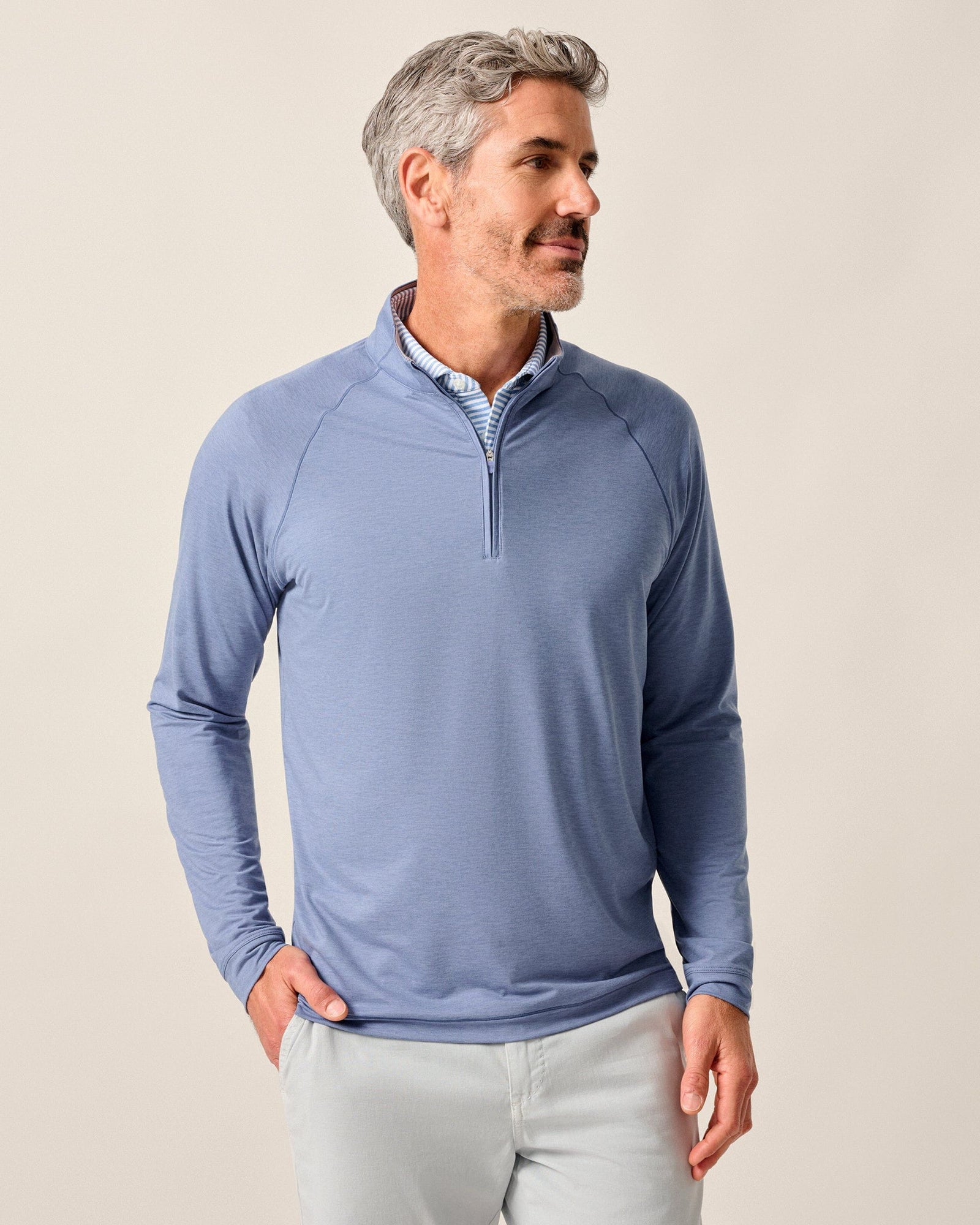 Johnnie-O Men's Freeborne PREP-FORMANCE 1/4 Zip Pullover Apparel Johnnie-O Verbena Small