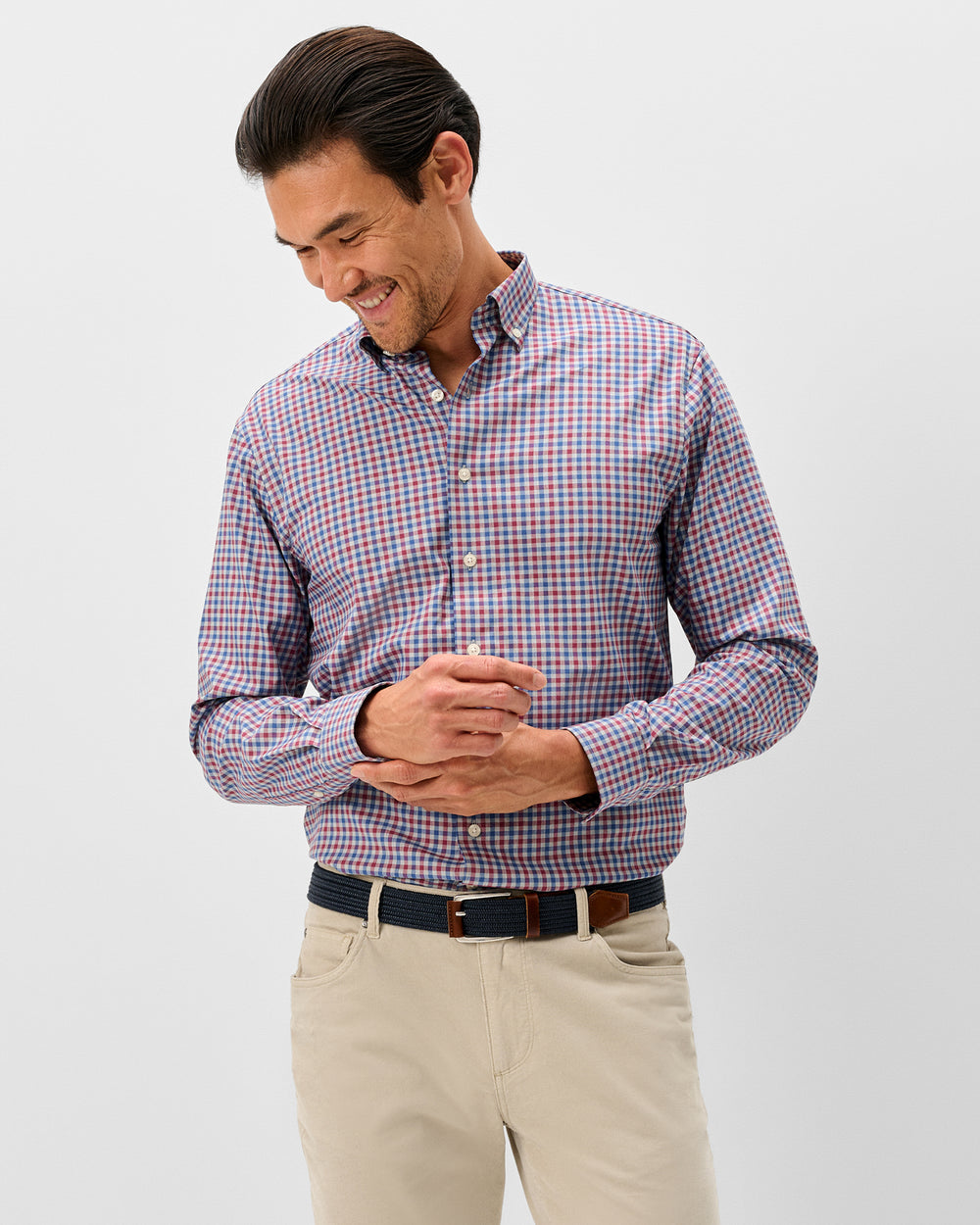 Johnnie-O Men's Chatham Gingham Everyday Performance Button Down Shirt