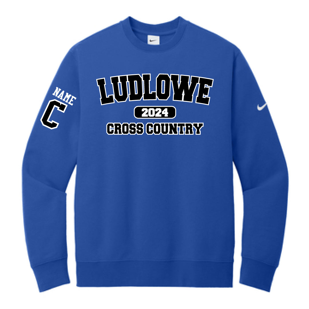 Ludlowe Cross Country Nike Crewneck Sweatshirt Logowear Fairfield Ludlowe Cross Country Royal Adult S 