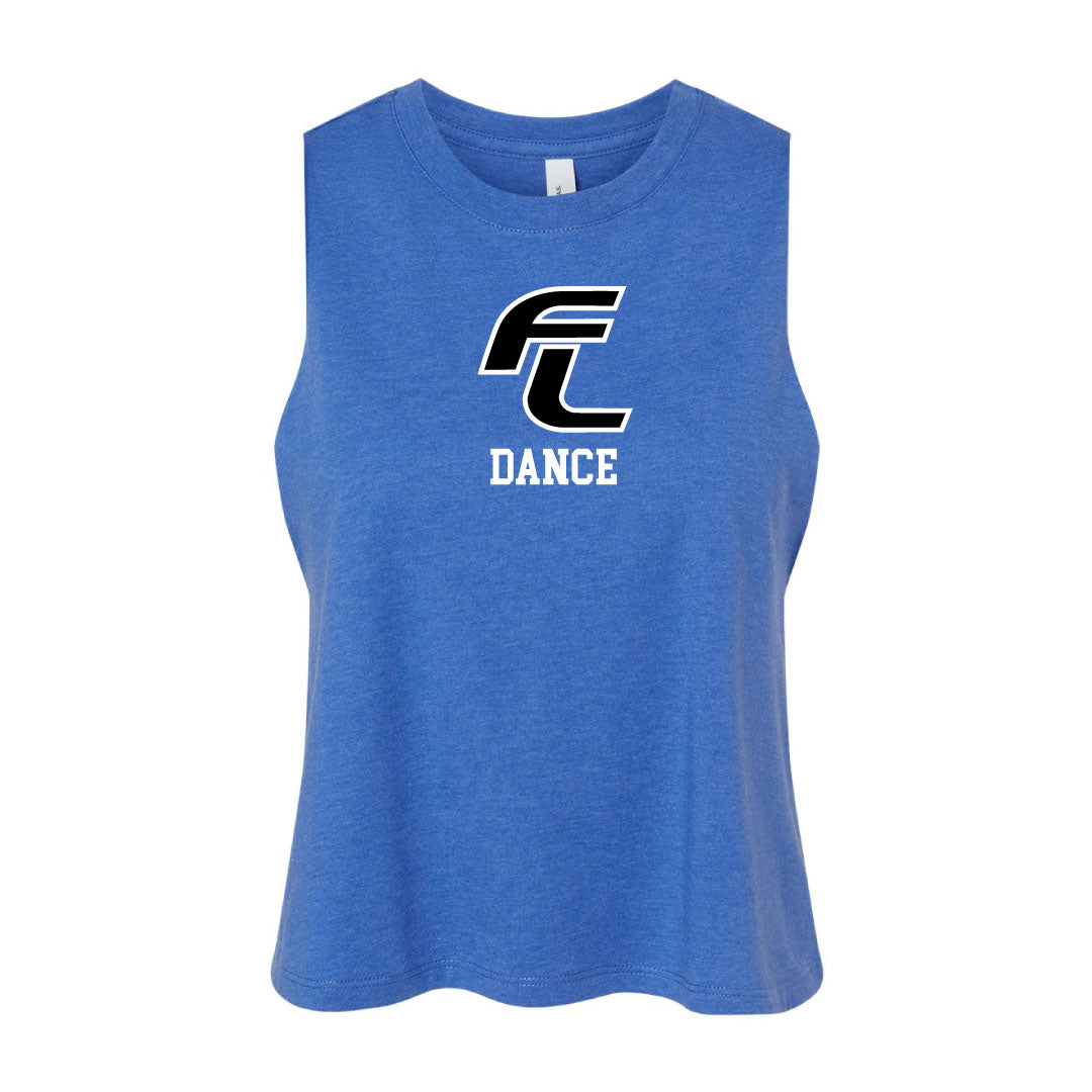 FL Dance Crop Tank Top Logowear Fairfield Ludlowe Dance Royal Ladies XS 