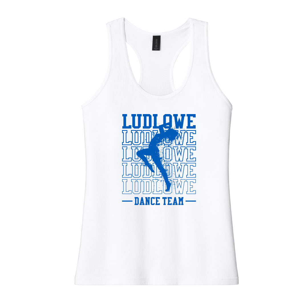 FL Dance Cotton Blend Tank Logowear Fairfield Ludlowe Dance White Ladies XS