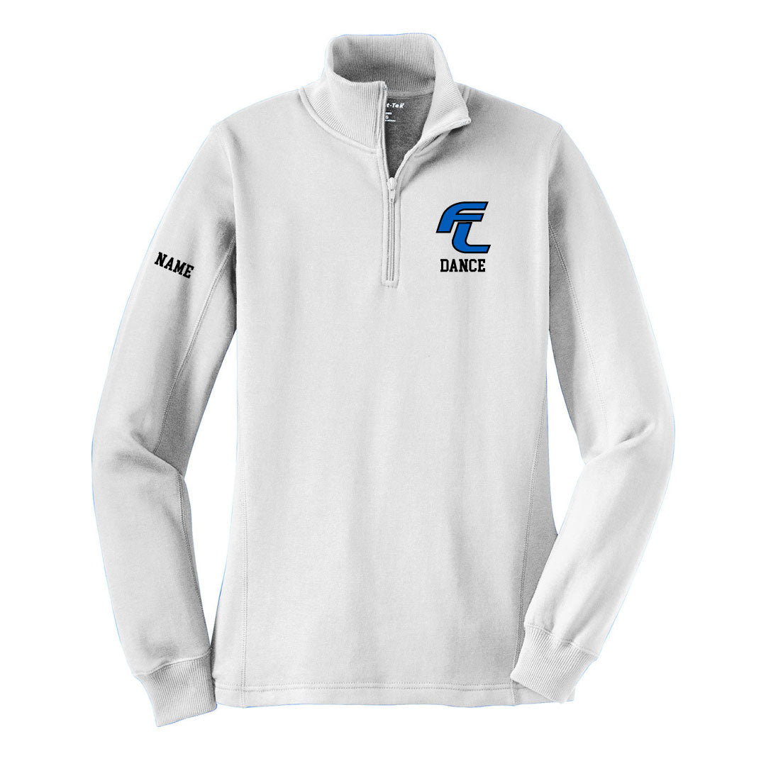 FL Dance 1/4 Zip Sweatshirt Logowear Fairfield Ludlowe Dance White Ladies XS