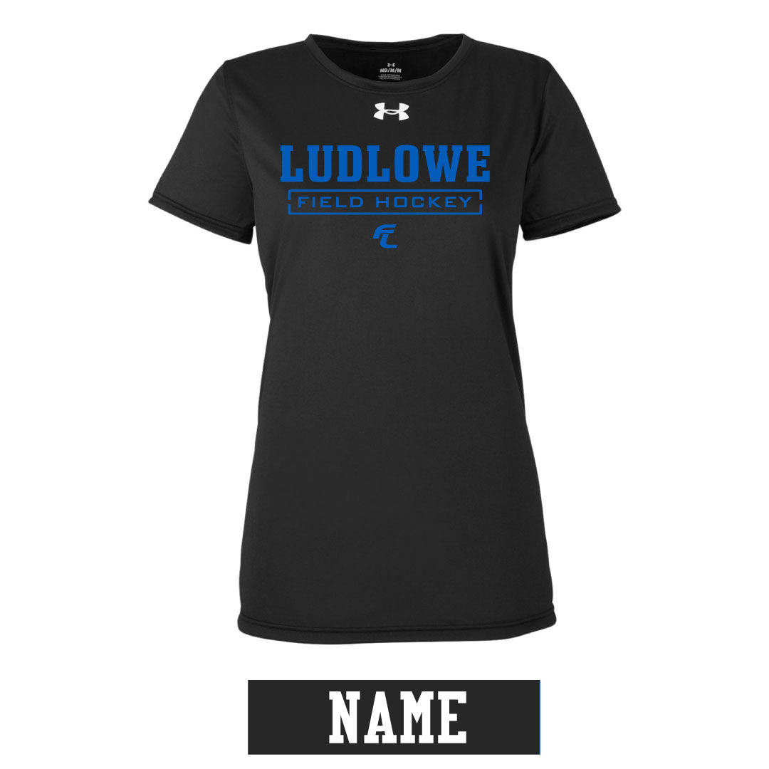 Ludlowe Field Hockey UA Performance Tee Logowear Fairfield Ludlowe Field Hockey Black Mens S