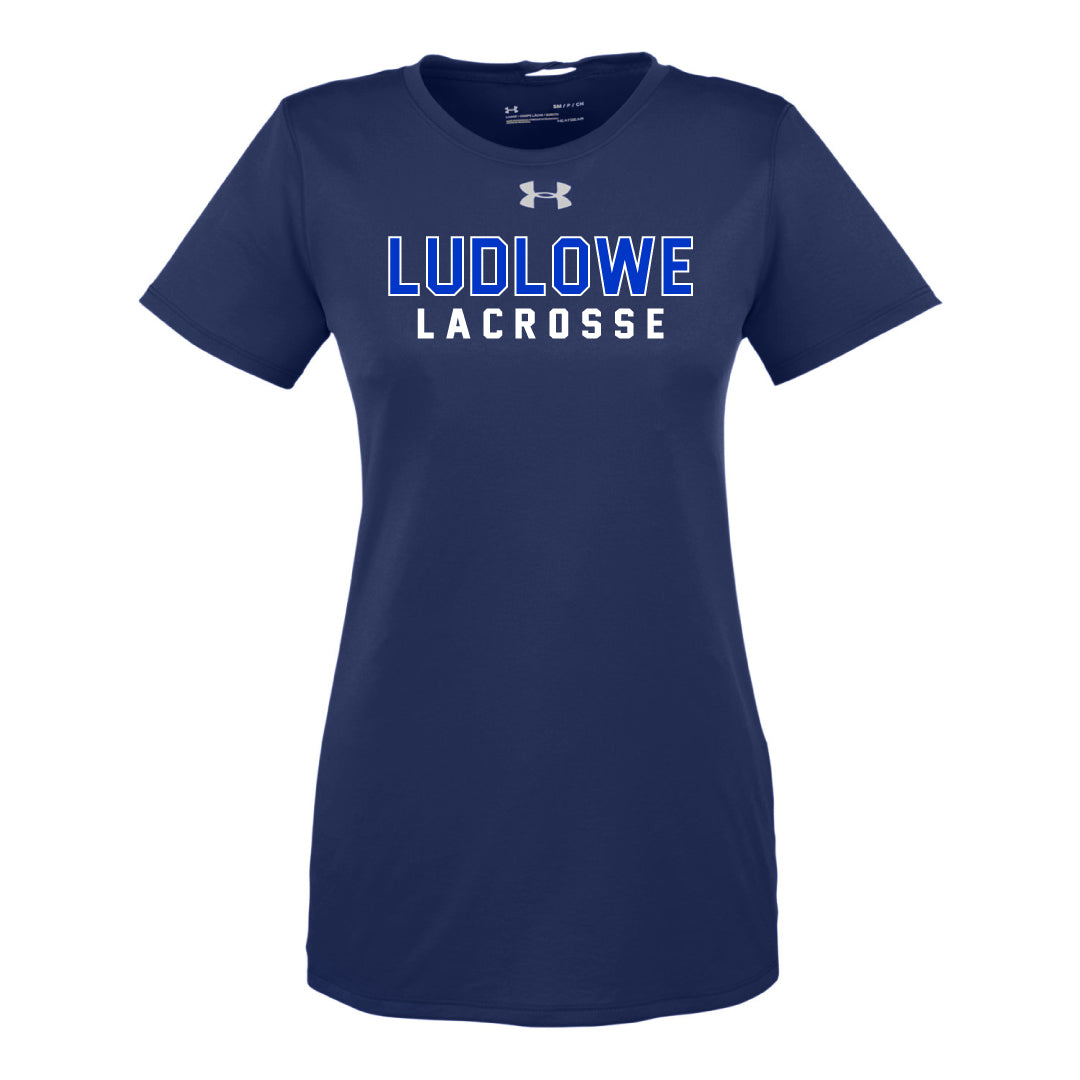 FL Girls Lacrosse UA Performance Short Sleeve Logowear FL Girls Lacrosse Navy Ladies XS 