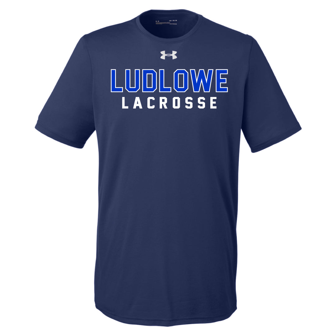FL Girls Lacrosse UA Performance Short Sleeve Logowear FL Girls Lacrosse Navy Mens S 