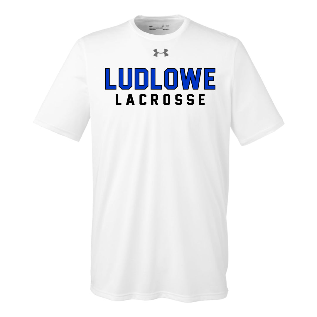 FL Girls Lacrosse UA Performance Short Sleeve Logowear FL Girls Lacrosse White Mens S 