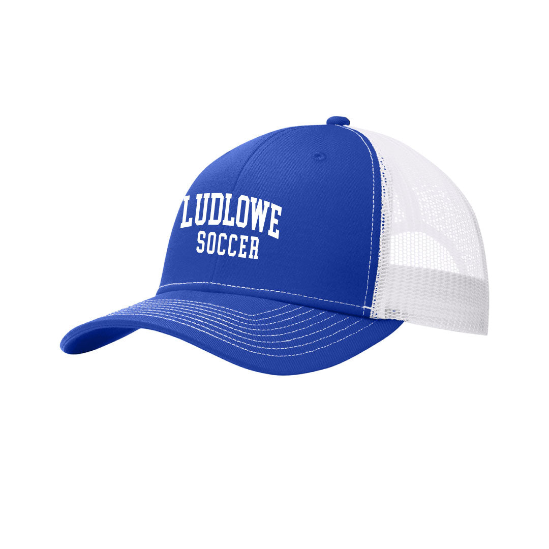 Ludlowe Girls Soccer Trucker Hat Logowear Fairfield Ludlowe Girls Soccer Royal  