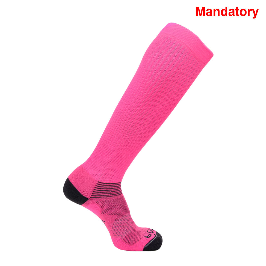 Ludlowe Girls Soccer Pink Socks-REQUIRED Logowear Fairfield Ludlowe Girls Soccer 4-7 Shoe Size