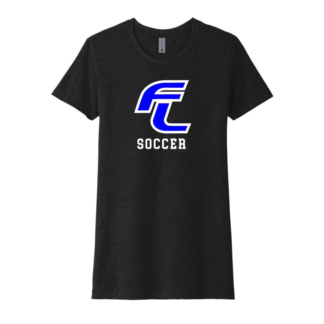 Ludlowe Girls Soccer Cotton Blend Tee Logowear Fairfield Ludlowe Girls Soccer Black Adult XS