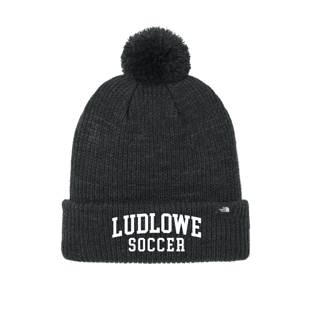 Ludlowe Girls Soccer TNF Pom Beanie Logowear Fairfield Ludlowe Girls Soccer Black