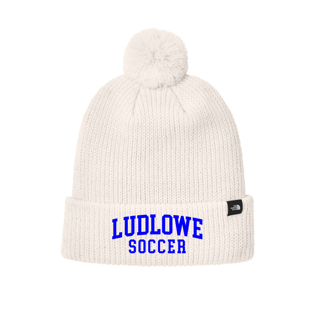 Ludlowe Girls Soccer TNF Pom Beanie Logowear Fairfield Ludlowe Girls Soccer Vintage White