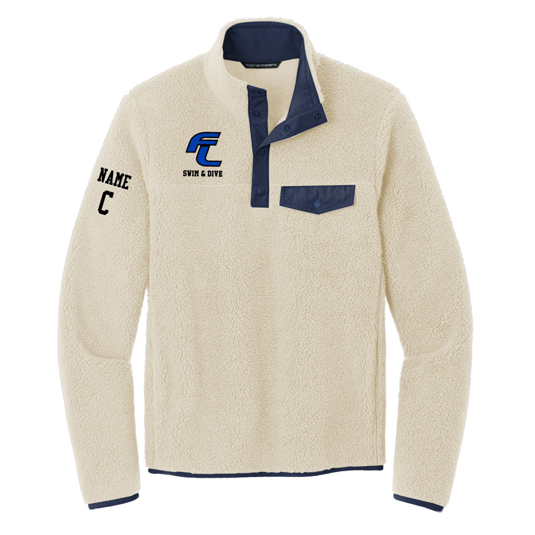 Ludlowe Girls Swim & Dive Snap Fleece Sherpa Logowear Fairfield Ludlowe Girls Swim & Dive Adult XS  