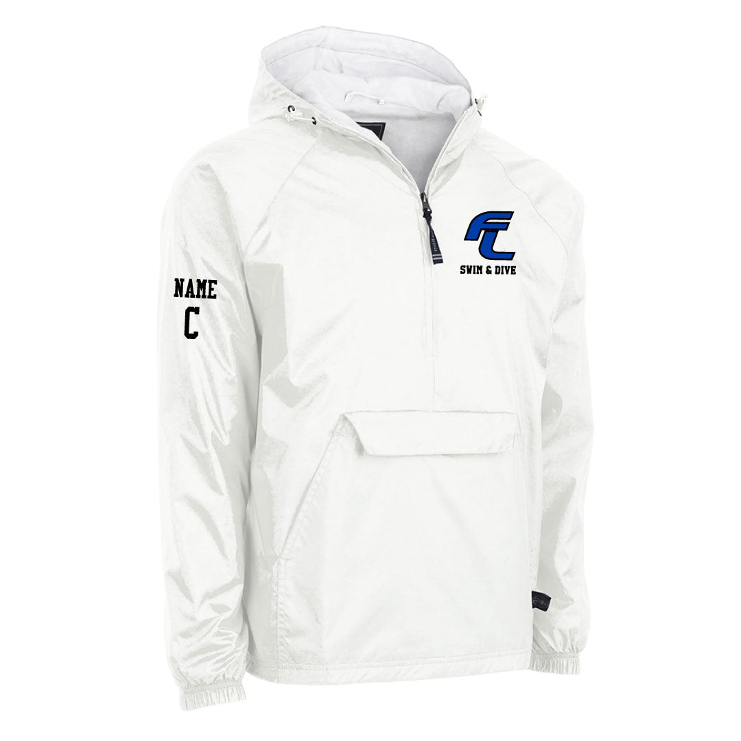 Ludlowe Girls Swim & Dive Hooded 1/4 Zip Winbreaker Logowear Fairfield Ludlowe Girls Swim & Dive White Adult S