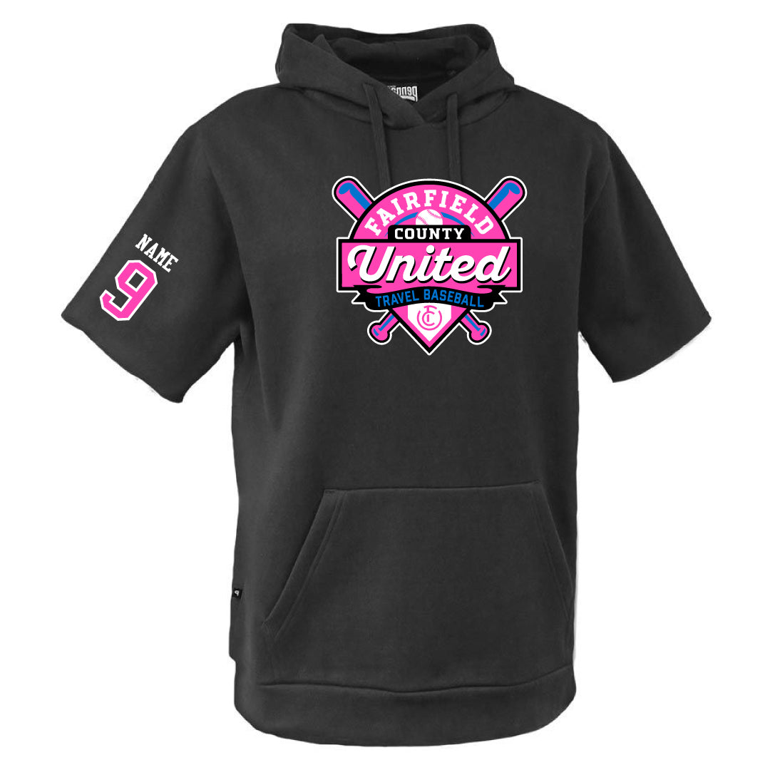 FCU Travel Baseball Fleece Short Sleeve Hoodie