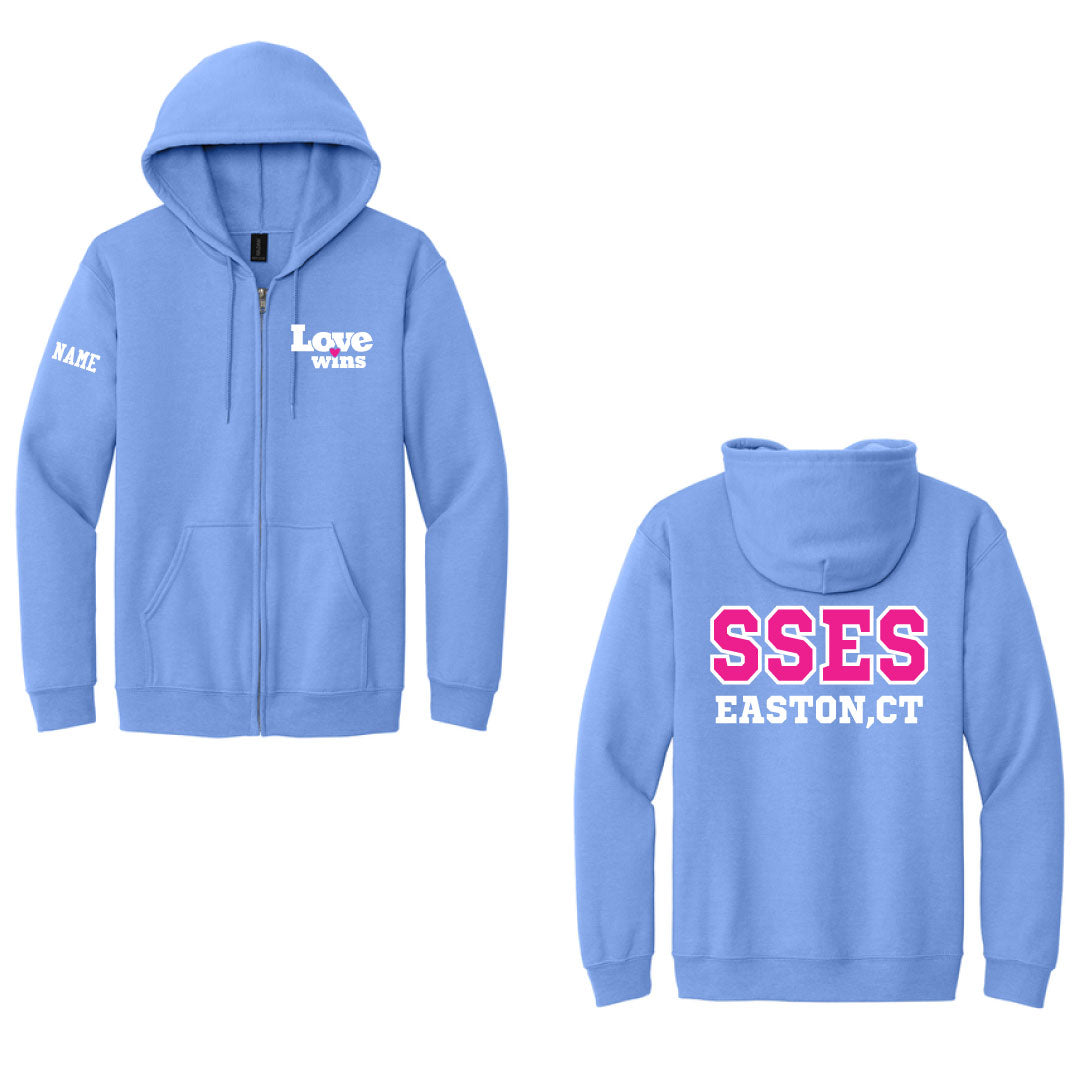 SSES Viki Soto 5K Full Zip Hooded Sweasthirt Logowear Viki Soto 5K Light Blue Youth S