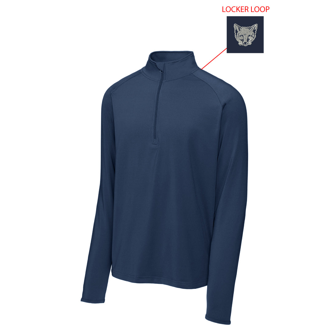 FCHC NAVY Performance 1/2 Zip Logowear Fairfield County Hunt Club Locker Loop Mens S