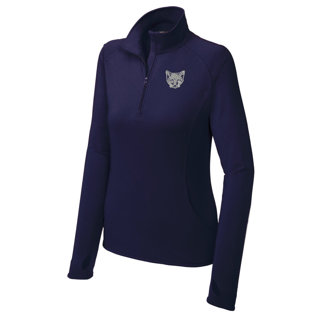 FCHC NAVY Performance 1/2 Zip Logowear Fairfield County Hunt Club Chest Ladies XS