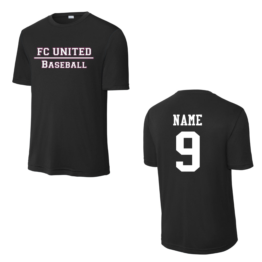 FCU Travel Baseball Performance Tees TEXT Logowear FCU Travel Baseball Black Adult S